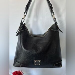 Dooney & Bourke black pebbled leather Hobo shoulder bag